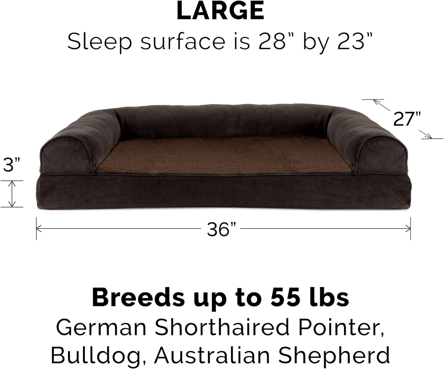 Large Dog Bed with Removable Bolsters Review Great Dane Supplies
