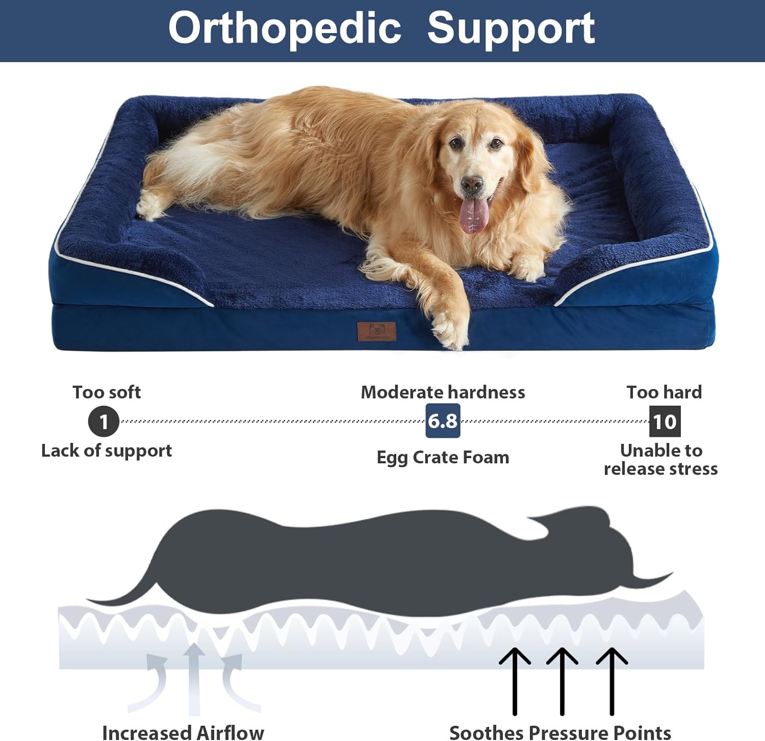 WNPETHOME Jumbo Orthopedic Dog Bed Review Great Dane Supplies