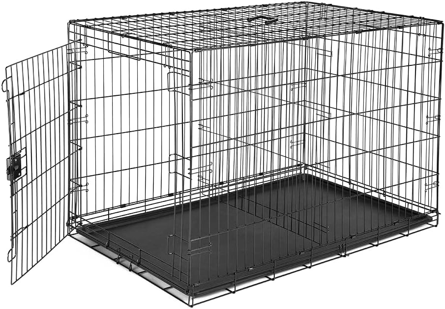 Amazon Basics Foldable Metal Wire Dog Crate with Tray Review Great