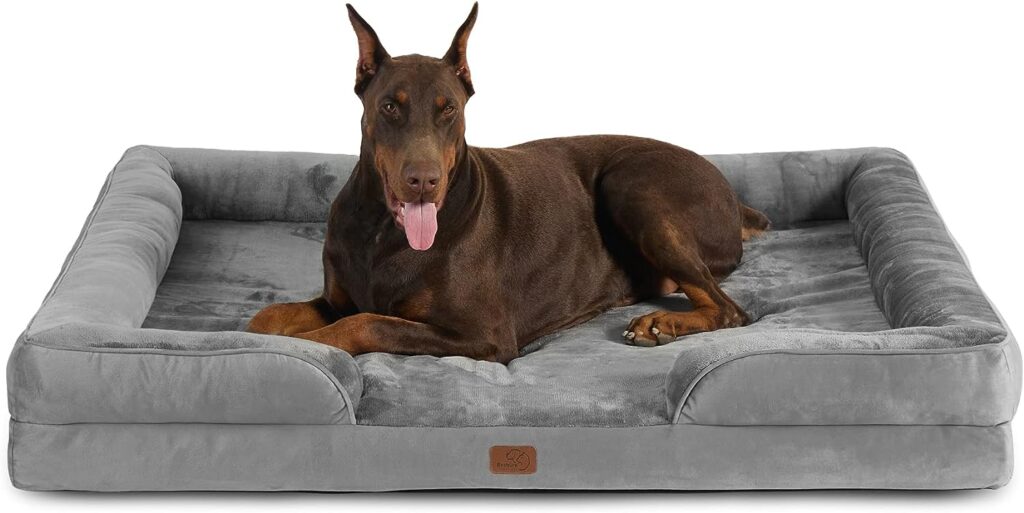 Bedsure Jumbo Orthopedic Dog Bed, Great Dane Beds for Giant Dogs - Foam Sofa with Removable Washable Cover, Waterproof Lining and Nonskid Bottom Couch, for Pets