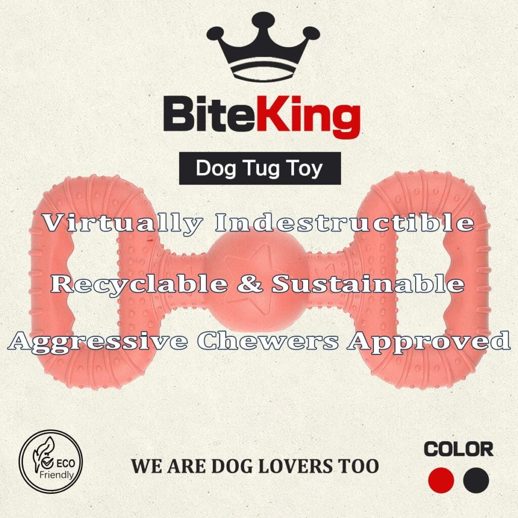 BiteKing Natural Rubber Dog Toys for Large Aggressive Chewers - Tough Tug War Dog Toy for Medium Large Dogs Tooth Clean BiteKing Natural Rubber Dog Toys for Large Aggressive Chewers - Tough Tug War Dog Toy for Medium Large Dogs Tooth Clean