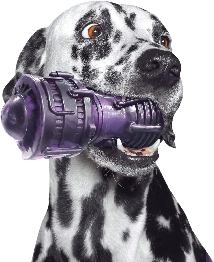FifthQuarter Squeaky Dog Toys: Almost Indestructible Dog Toys for Aggressive Chewers Natural Rubber Tough and Durable Puppy Chew Toys for Medium and Large Breed