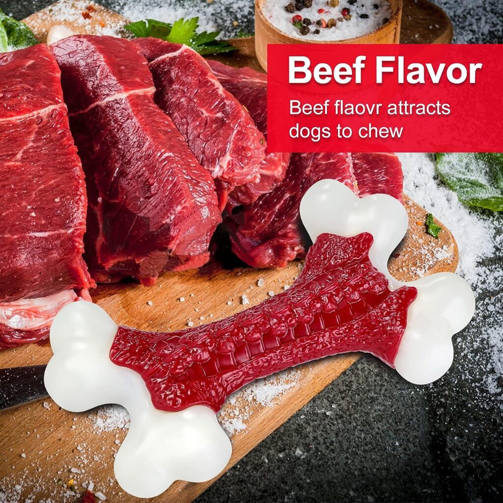 Kseroo Tough Dog Toys, Dog Toys for Aggressive Chewers Large Breed, Aggressive Chew Toys for Large Dogs, Dog Bone Chew Toy Nylon Durable Dog Toys for Large Dogs Dog Extreme Chew Toys Indestructible