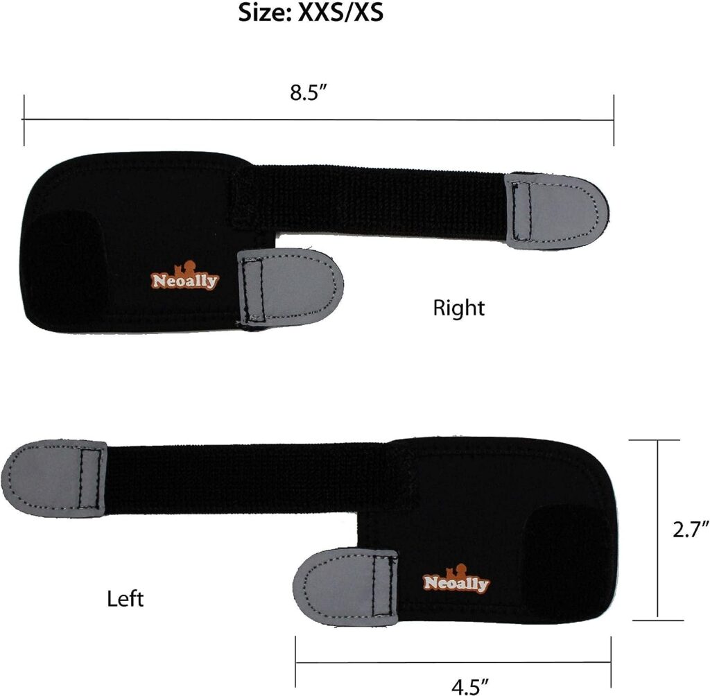 Pair of NeoAlly Dog Front Leg Braces Canine Carpal Support with Safety Reflective Straps for Front Hock, Cruciate Ligament, Wound Wrap and Loss of Stability from Arthritis (L/XL Pair)