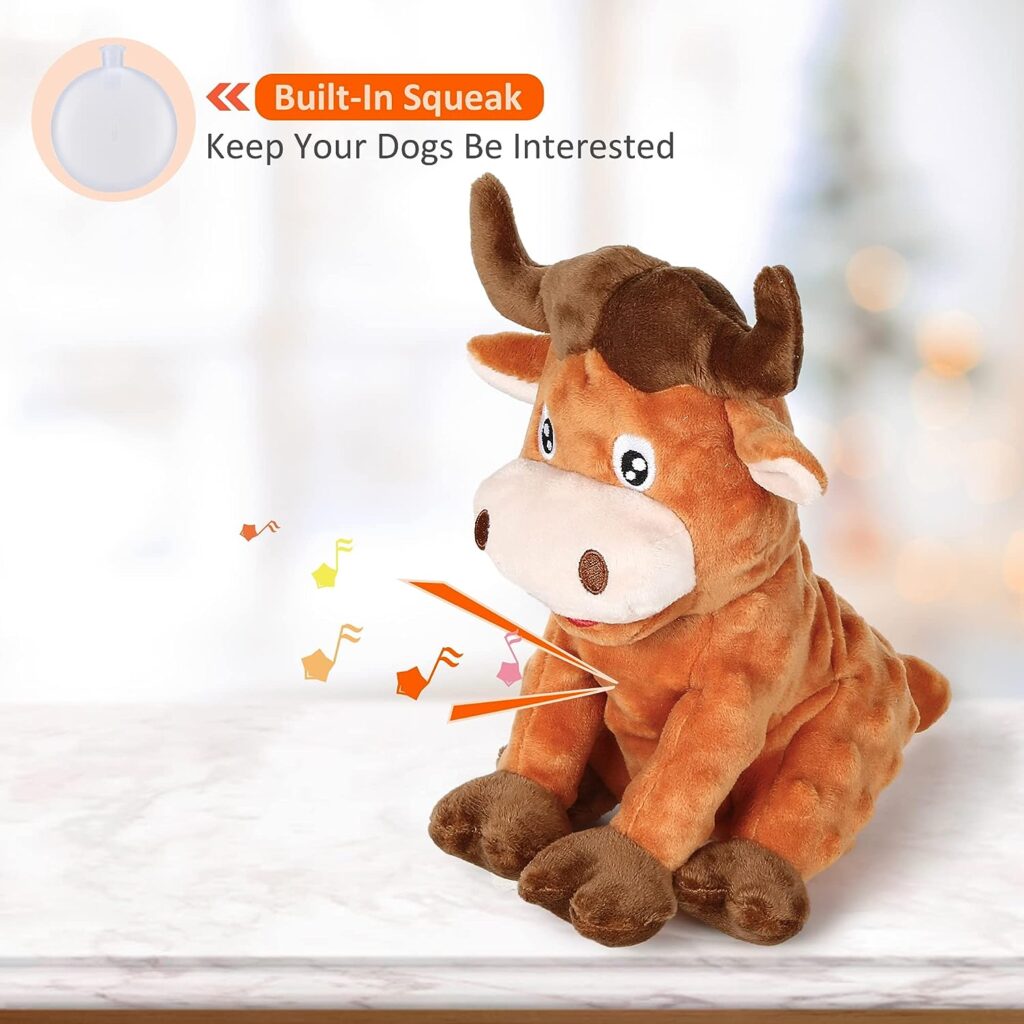 PUHOHUN Squeaky Dog Toys Dog Plush Toy for Large Chewers Dog Toys with Crinkle Paper and Squeaker Tug of War Dog Toys with Knotted Rope Soft Stuffed Dog Toys for Teeth Cleaning and Boredom