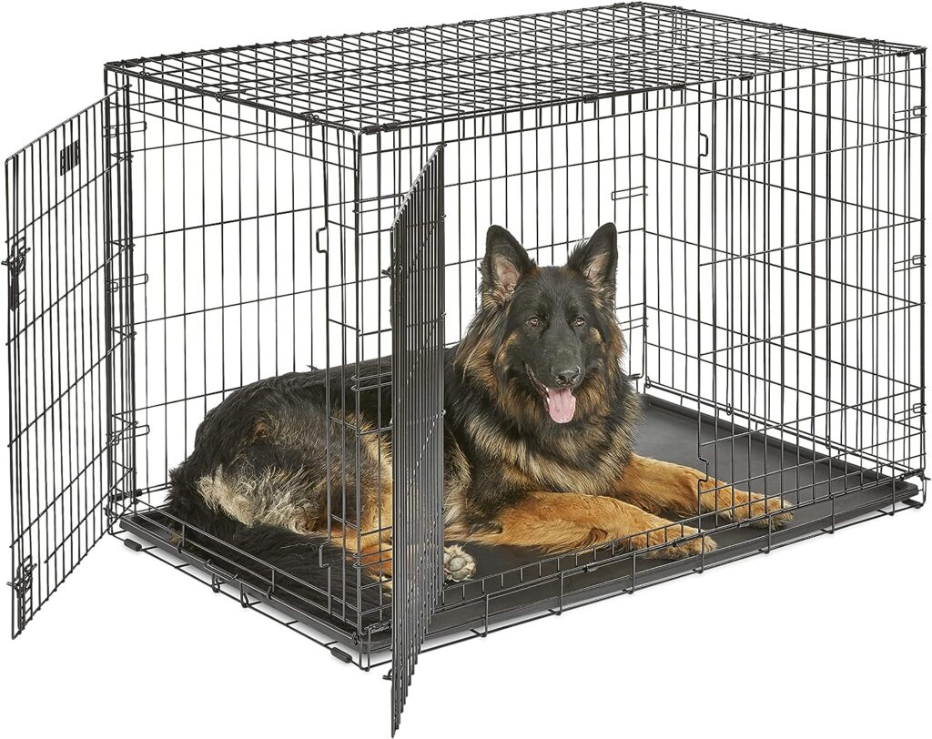 MidWest Homes for Pets Newly Enhanced Single Double Door iCrate Dog Crate, Includes Leak-Proof Pan, Floor Protecting Feet, Divider Panel New Patented Features MidWest Homes for Pets Newly Enhanced Single Double Door iCrate Dog Crate, Includes Leak-Proof Pan, Floor Protecting Feet, Divider Panel New Patented Features